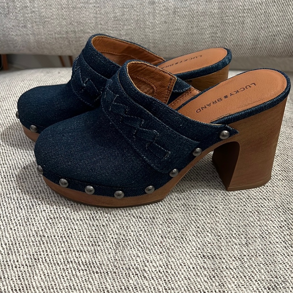 Lucky brand denim clogs